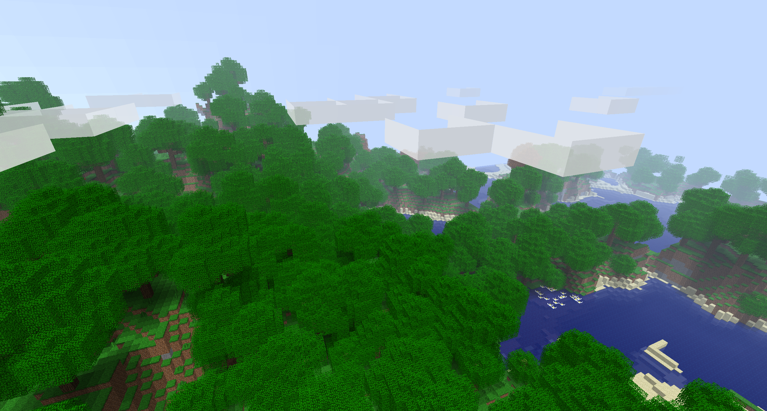 Large oak trees in the modified Rainforest