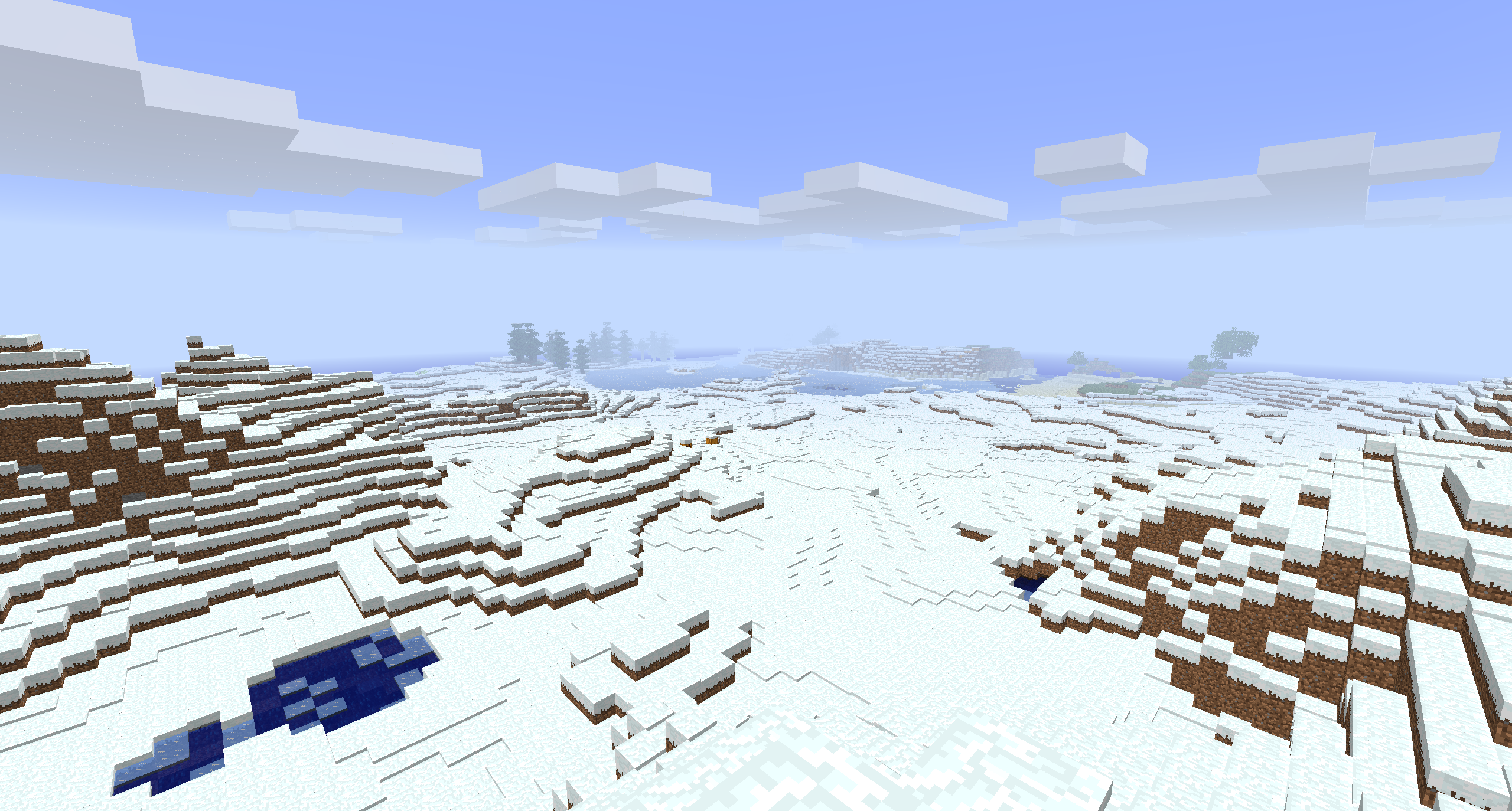 Layered snowdrifts in the Taiga